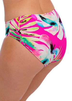 Carabelita Mid Rise Bikini Brief - Peony