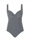 Paloma Balcony Swimsuit in Black Gingham