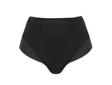 Illusion High Waist Brief - Black