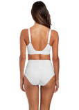 Illusion High Waist Brief - White