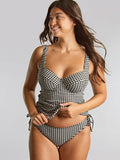 Iris Balcony Tankini Top in Black Gingham