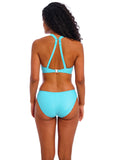 Jewel Cove Underwire High Apex Bikini Top - Stripe Turquoise