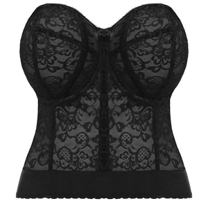 Lace Bridal Lace Bustier in Black
