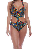 Modern Mystic Underwire Padded Cut Out Halter Swimsuit