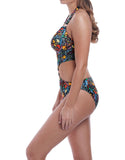 Modern Mystic Underwire Padded Cut Out Halter Swimsuit