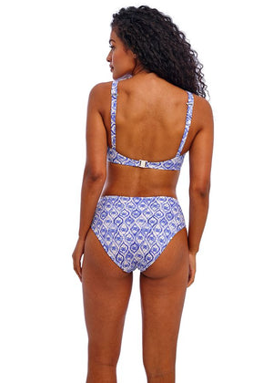 Ocean Breeze High Apex Bikini Top - Denim