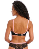 Offbeat Underwire Padded Half Cup Bra - Black