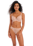 Offbeat Underwire Plunge Bra - Natural Beige