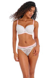 Offbeat Underwire Padded Half Cup Bra - White