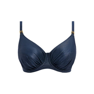 Paros Coast Underwire Gathered Full Cup Bikini Top - Midnight Sparkle