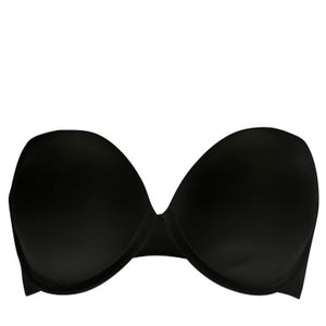 Porcelain Elan Moulded Strapless Bra in Black