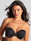Porcelain Elan Moulded Strapless Bra in Black