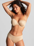 Porcelain Elan Moulded Strapless Bra in Chai