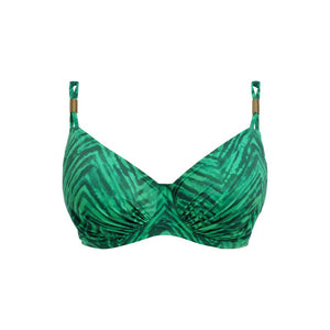 Punta Mita Underwire Gathered Full Cup Bikini Top - Emerald
