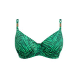 Punta Mita Underwire Gathered Full Cup Bikini Top - Emerald