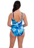 Saunton Sands Twist Front Swimsuit - Dazzling Blue