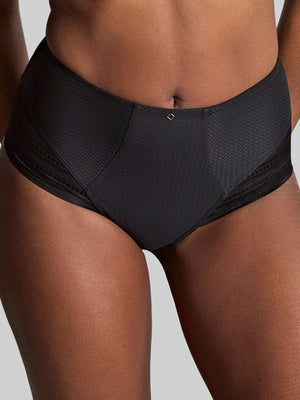 Serene High Waist Brief in Noir