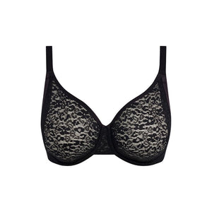 Serenne Underwire Moulded Non-Padded Bra in Black