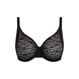 Serenne Underwire Moulded Non-Padded Bra in Black