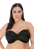 Smooth Underwire Moulded Strapless Bra In Black