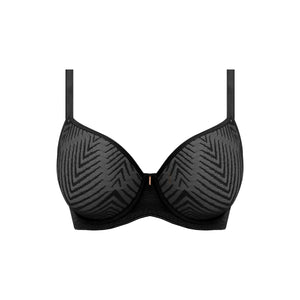 Tailored Underwire Moulded Plunge T-Shirt Bra - Black