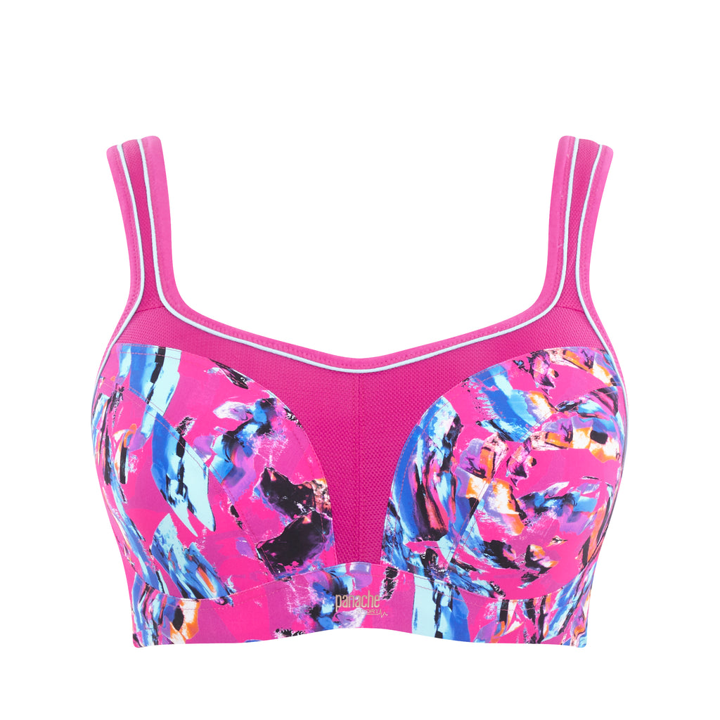 Panache Sports Bra With Underwire In Abstract Orchid