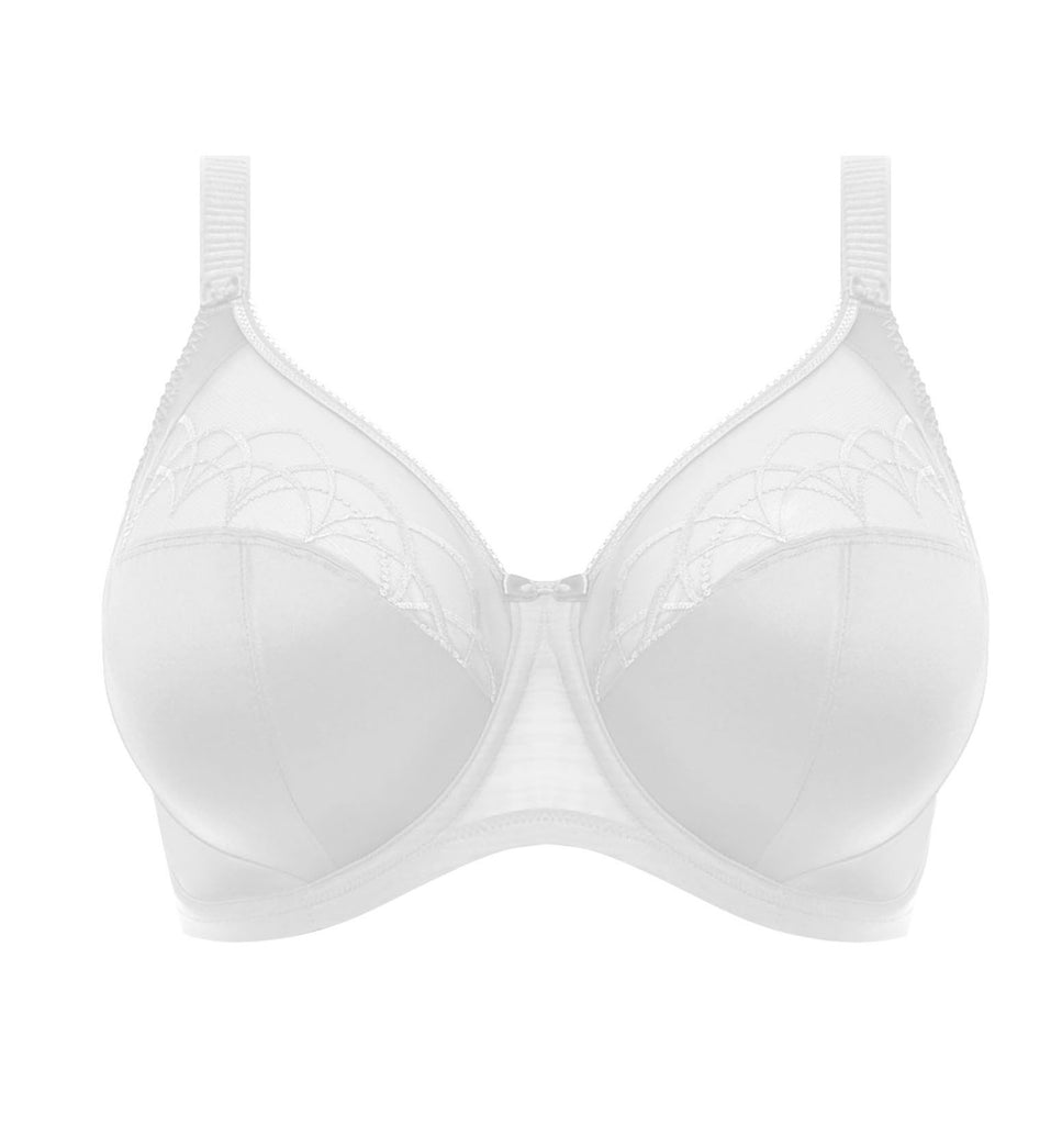 Buy Ricky's Cotton Stuff Bra with Broad Shoulder Straps Stitching on Cups  for Perfect Pointed Shape (30B, White) at