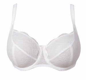 Freya Fancies Underwire Balcony K Cup Bra - White