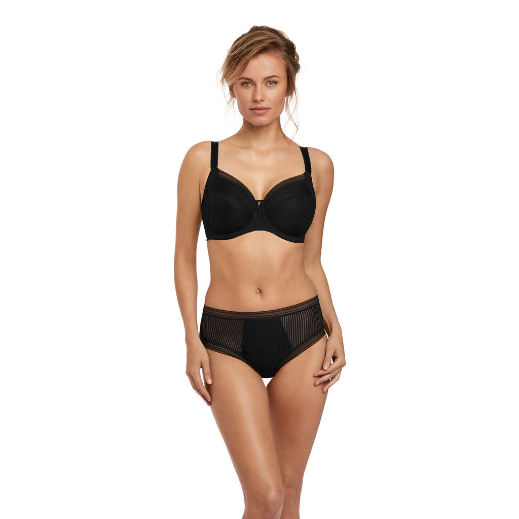 Fusion Underwire Full Cup Bra With Side Support In Black
