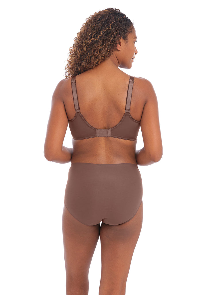 Fusion Underwire Full Cup Side Support Bra In Coffee Roast