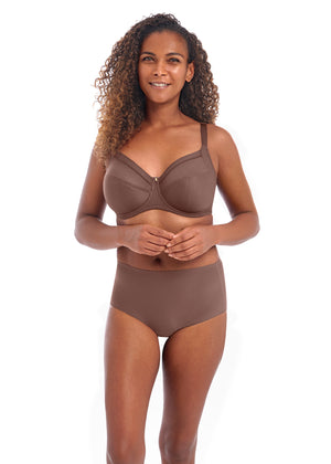 Fusion Underwire Full Cup Side Support Bra - Coffee Roast
