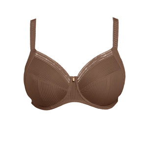 Fusion Underwire Full Cup Side Support Bra - Coffee Roast