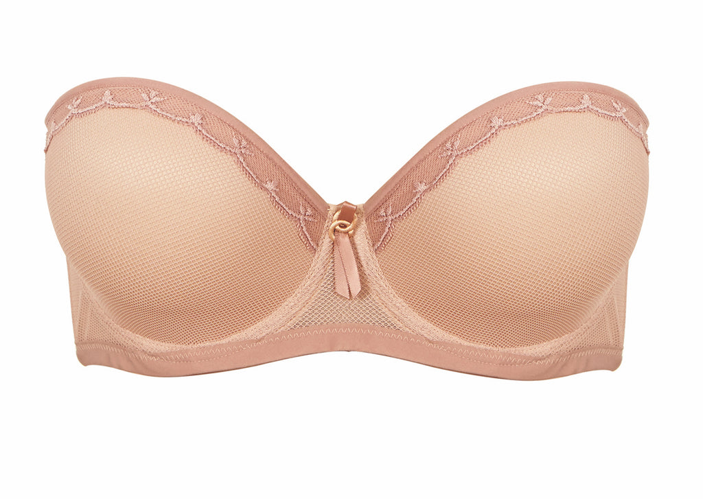Tailored Underwire Moulded Strapless Bra in Ash Rose – Liza