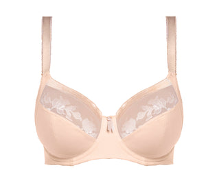Illusion Underwire Side Support Bra in Natural Beige