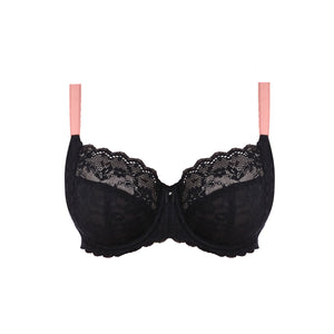 Offbeat Underwire Side Support Bra - Black