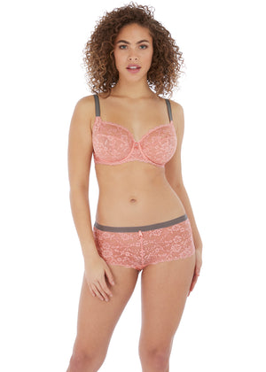 Offbeat Underwire Side Support Bra - Rosehip